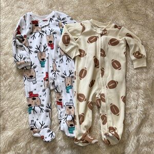 3-6 months Fleece Footies Bundle (2)